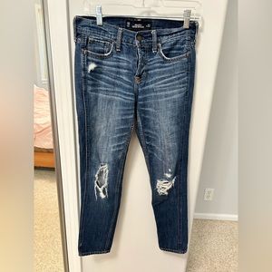 Hollister Low Rise Vintage Boyfriend Ripped Jeans